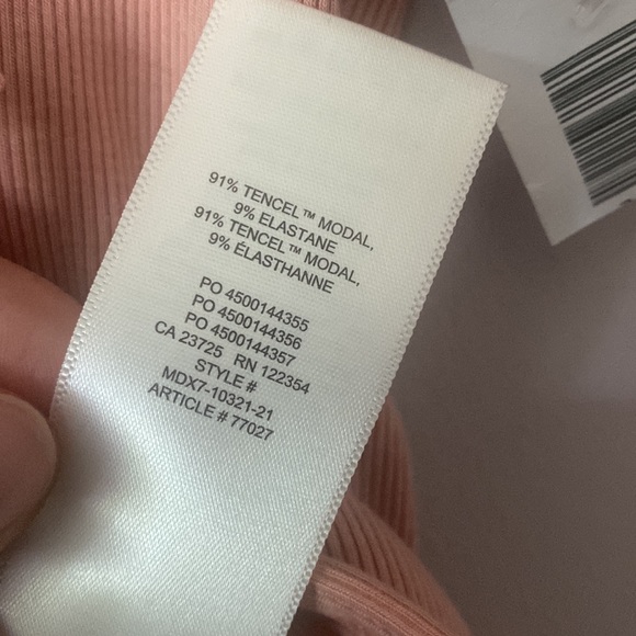 New Wilfred Free Only Tie-Front T-Shirt Cropped Short Sleeve Casual Pink Medium - Picture 7 of 9